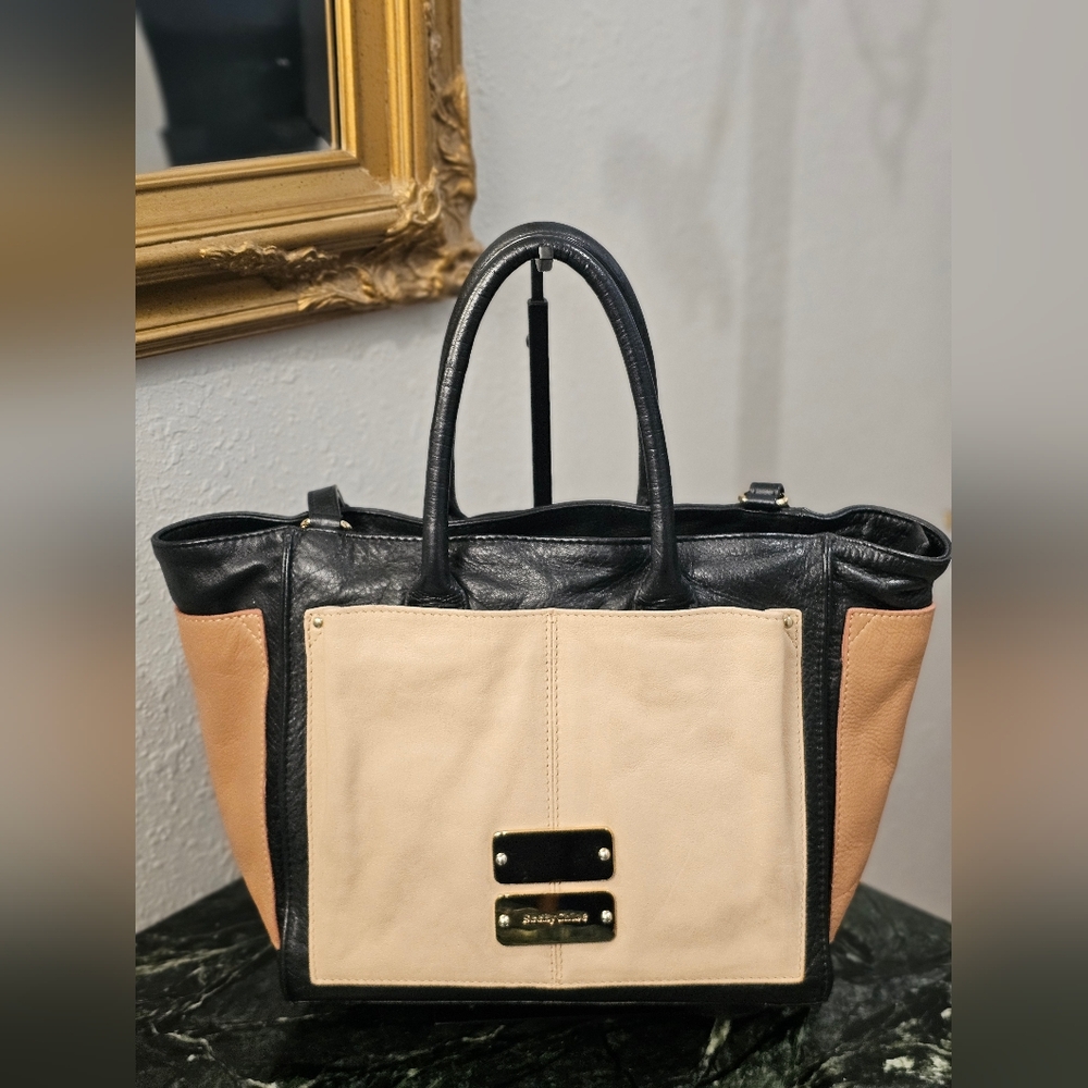 See By Chloe Black and Tan Tote Bag